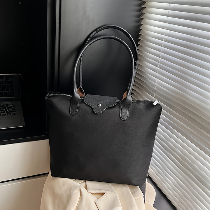 Bolsa tote feminina, nylon minimalista, tendência