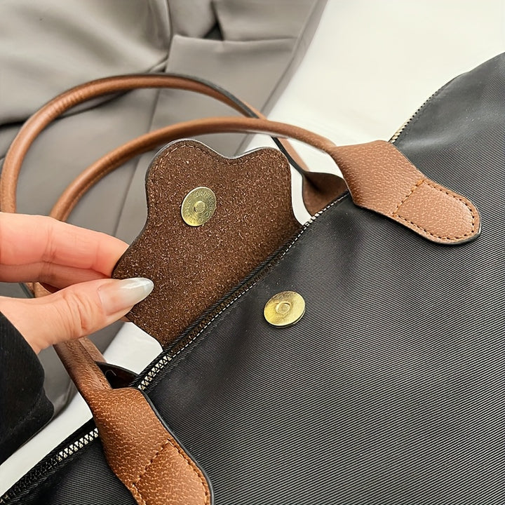 Bolsa tote feminina, nylon minimalista, tendência