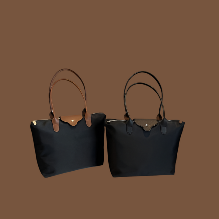 Bolsa tote feminina, nylon minimalista, tendência