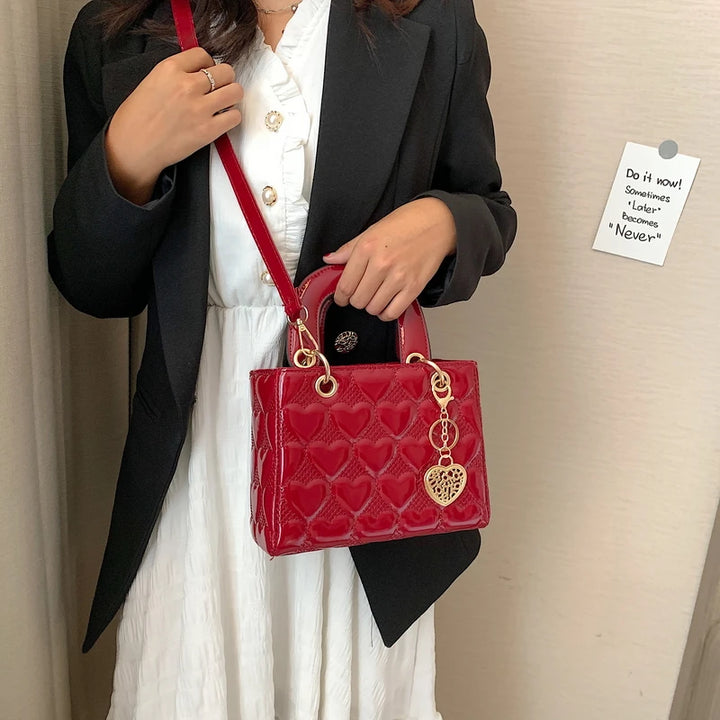 Bolsa Totes Alta Qualidade Moda Clássica Acolchoada, Alça Quadrada Bolsa, luxo