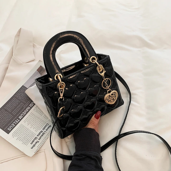 Bolsa Totes Alta Qualidade Moda Clássica Acolchoada, Alça Quadrada Bolsa, luxo