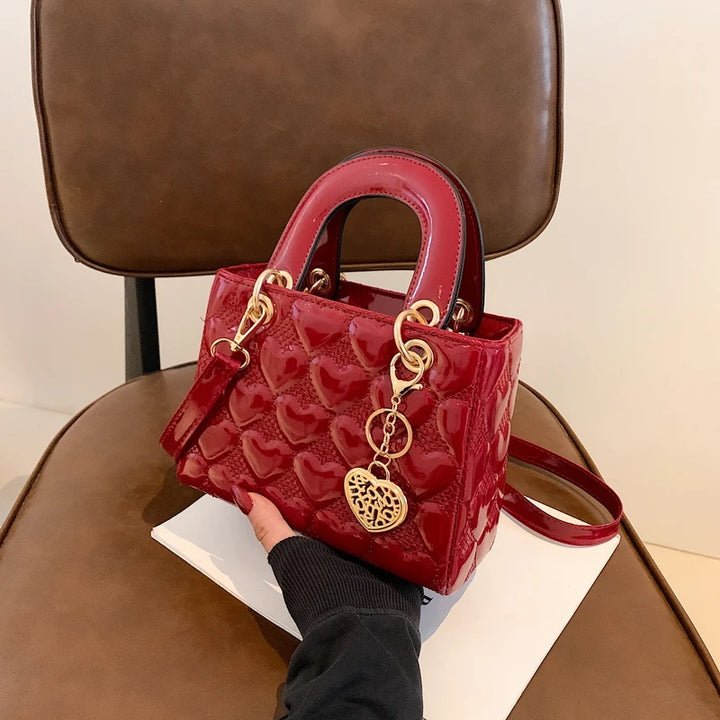 Bolsa Totes Alta Qualidade Moda Clássica Acolchoada, Alça Quadrada Bolsa, luxo