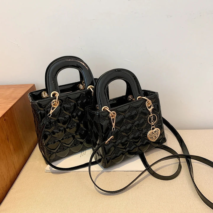 Bolsa Totes Alta Qualidade Moda Clássica Acolchoada, Alça Quadrada Bolsa, luxo