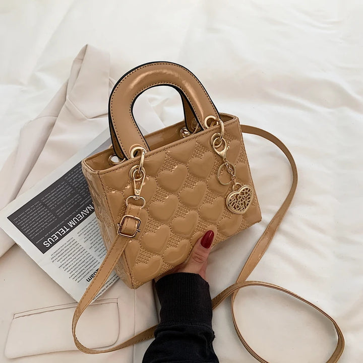 Bolsa Totes Alta Qualidade Moda Clássica Acolchoada, Alça Quadrada Bolsa, luxo