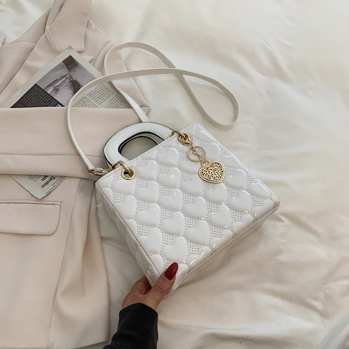 Bolsa Totes Alta Qualidade Moda Clássica Acolchoada, Alça Quadrada Bolsa, luxo