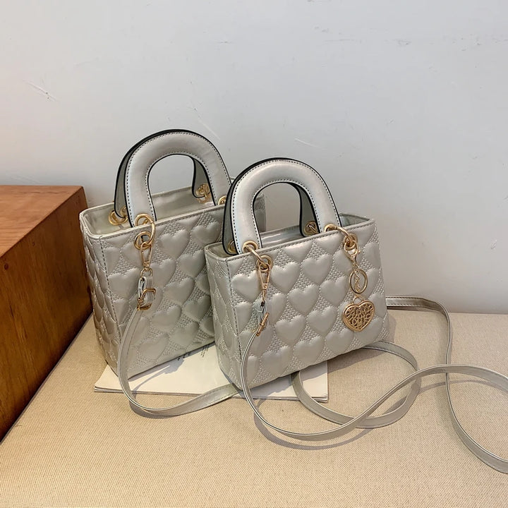 Bolsa Totes Alta Qualidade Moda Clássica Acolchoada, Alça Quadrada Bolsa, luxo