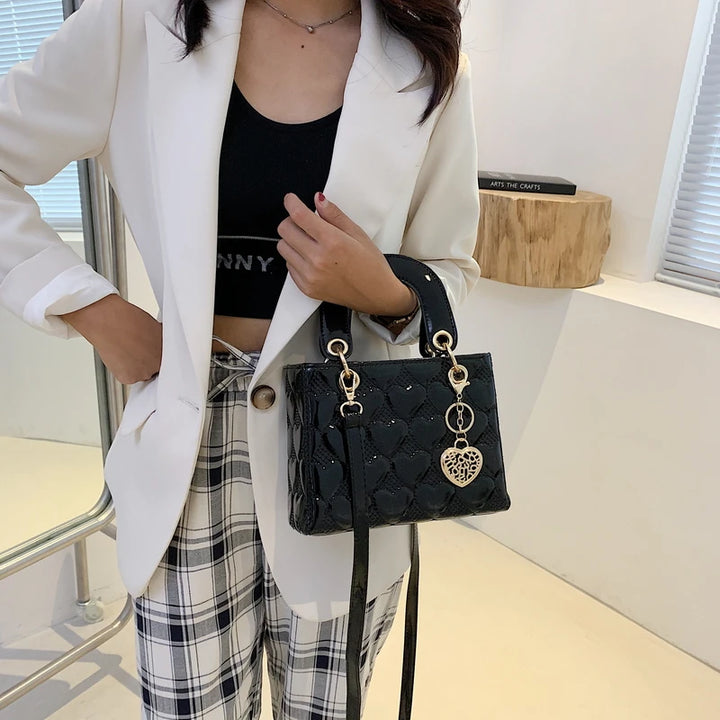Bolsa Totes Alta Qualidade Moda Clássica Acolchoada, Alça Quadrada Bolsa, luxo
