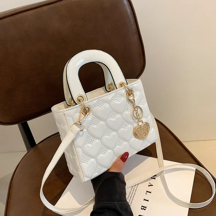 Bolsa Totes Alta Qualidade Moda Clássica Acolchoada, Alça Quadrada Bolsa, luxo