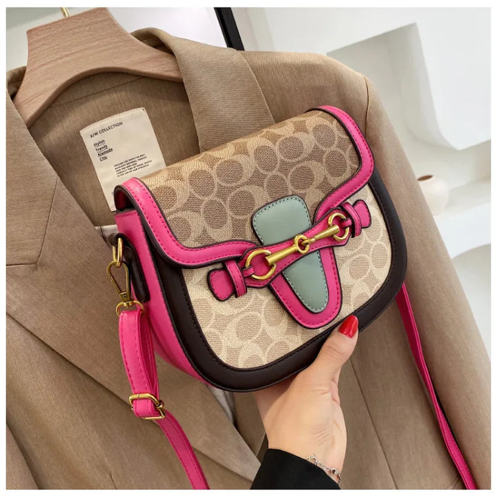 Bolsa de ombro retrô crossbody, 2 opções de alças