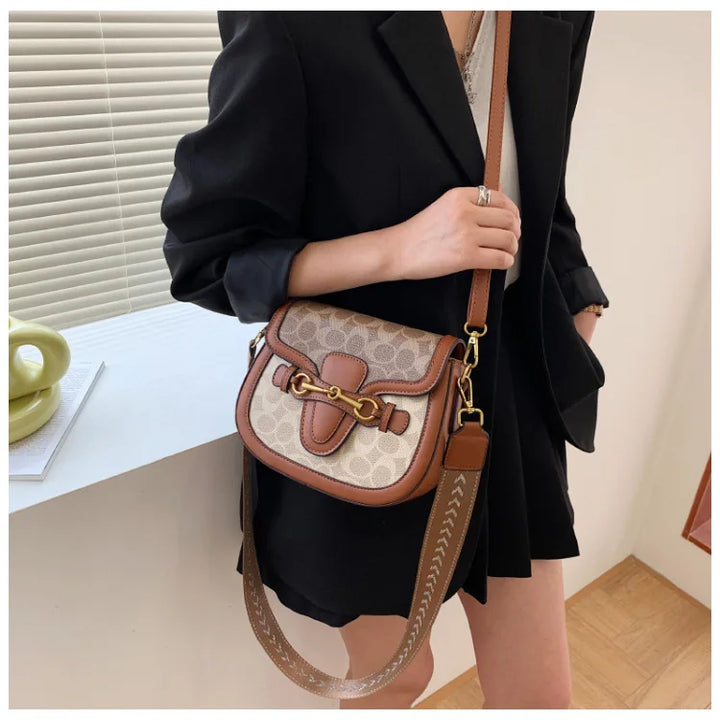 Bolsa de ombro retrô crossbody, 2 opções de alças