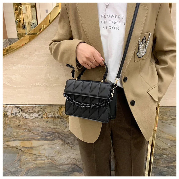 Bolsas pequenas xadrez quadradas
