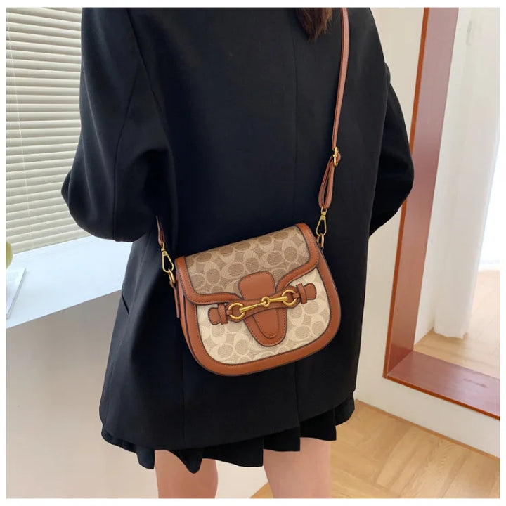 Bolsa de ombro retrô crossbody, 2 opções de alças
