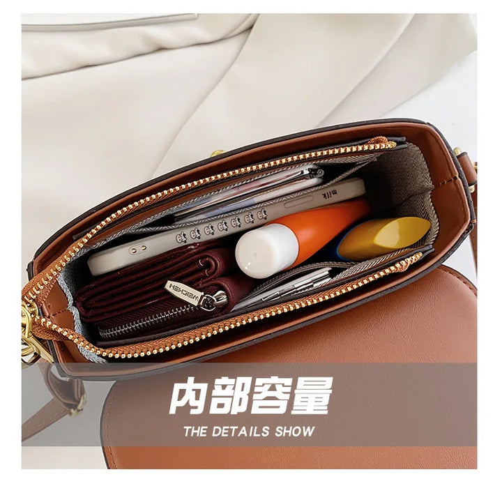 Bolsa de ombro retrô crossbody, 2 opções de alças