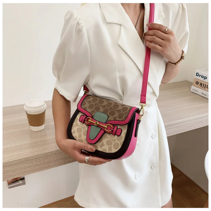 Bolsa de ombro retrô crossbody, 2 opções de alças