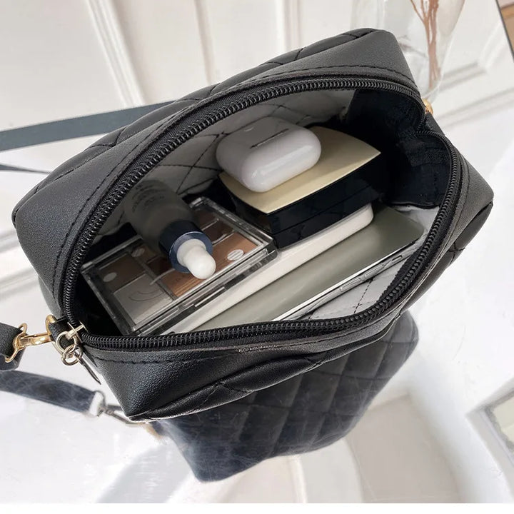 Bolsa tendência lingge bordado câmera feminina bolsa de ombro