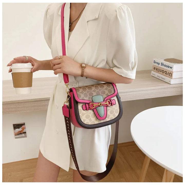 Bolsa de ombro retrô crossbody, 2 opções de alças