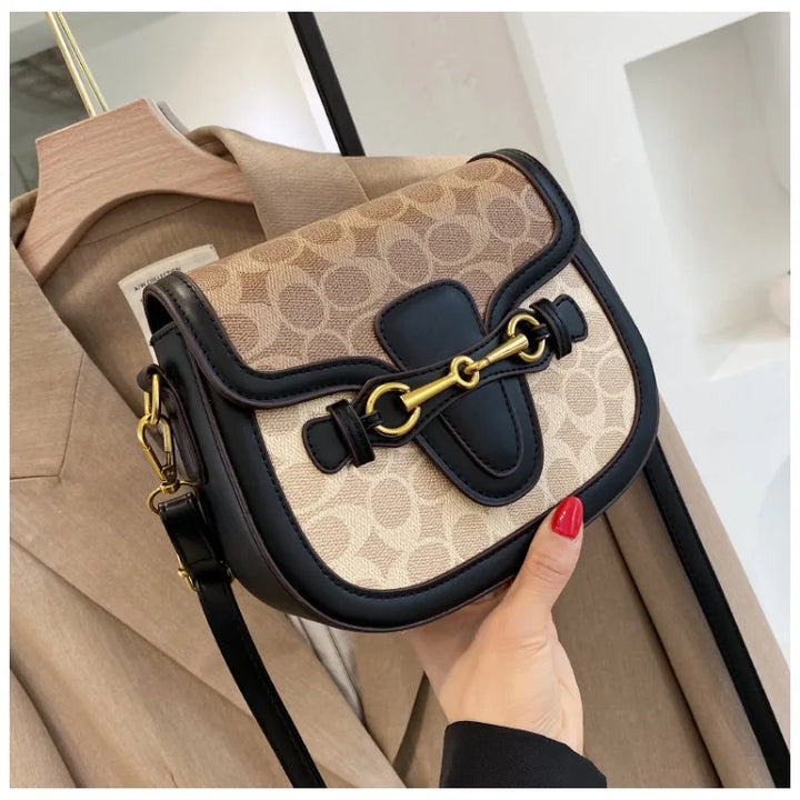 Bolsa de ombro retrô crossbody, 2 opções de alças