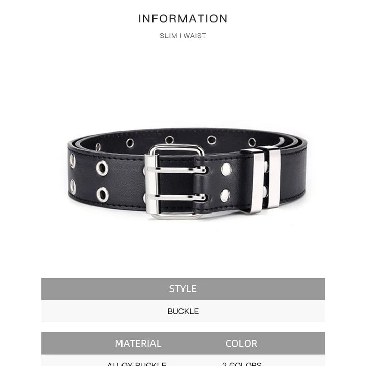 Cinto Corrente Luxo Couro Genuíno Novo Estilo Pin Fivela Jeans Retrô Punk
