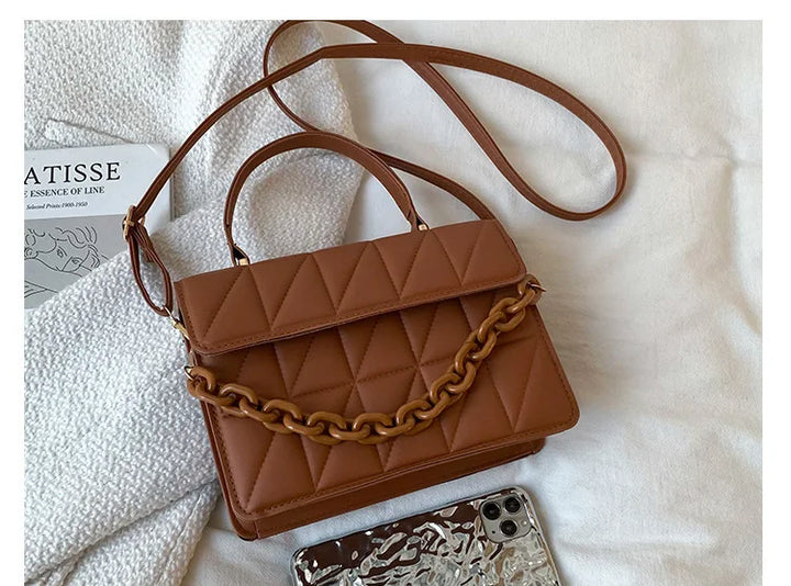 Bolsas pequenas xadrez quadradas