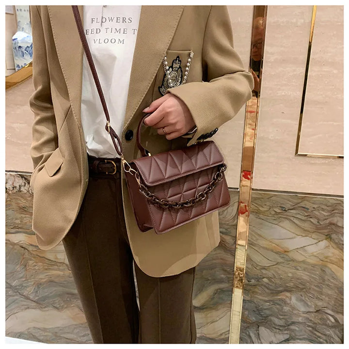 Bolsas pequenas xadrez quadradas