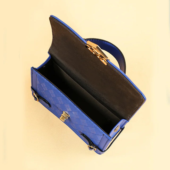 Bolsa de ombro com textura, grande capacidade, retrô