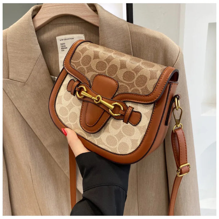 Bolsa de ombro retrô crossbody, 2 opções de alças