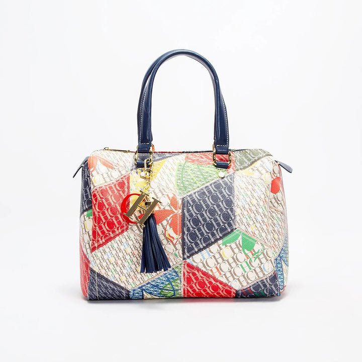 Bolsa crossbody colorida jacquard, design elegante e luxoso 💎