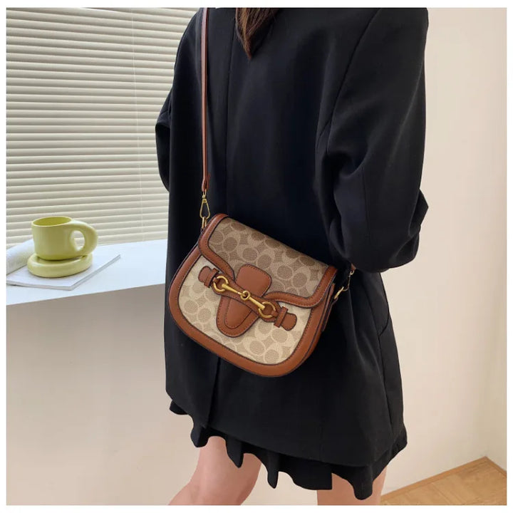 Bolsa de ombro retrô crossbody, 2 opções de alças