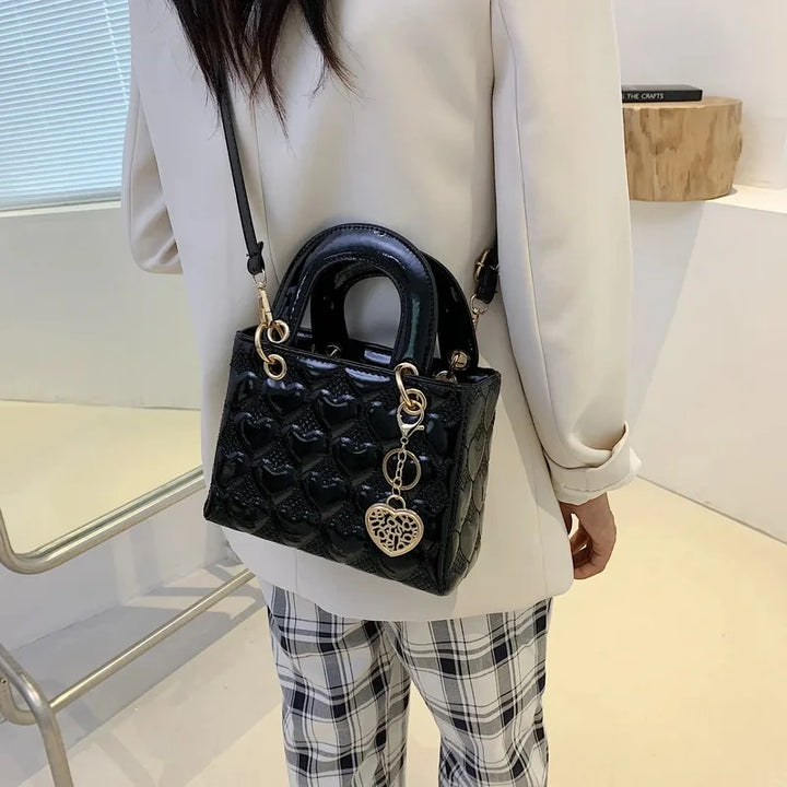 Bolsa Totes Alta Qualidade Moda Clássica Acolchoada, Alça Quadrada Bolsa, luxo