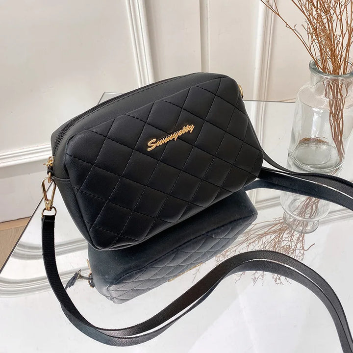 Bolsa tendência lingge bordado câmera feminina bolsa de ombro