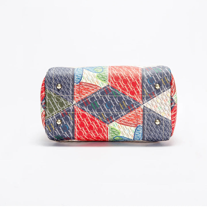 Bolsa crossbody colorida jacquard, design elegante e luxoso 💎