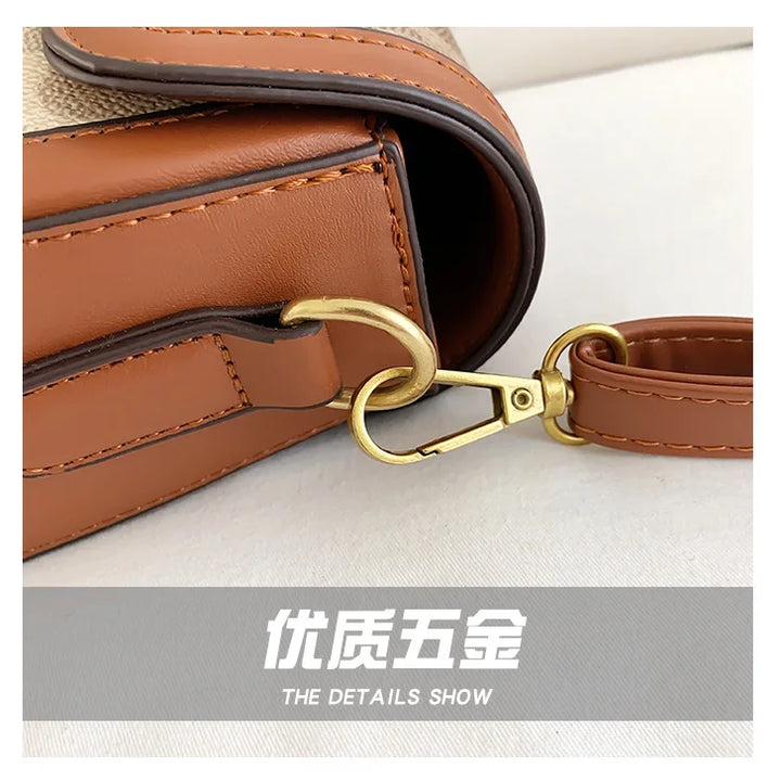 Bolsa de ombro retrô crossbody, 2 opções de alças