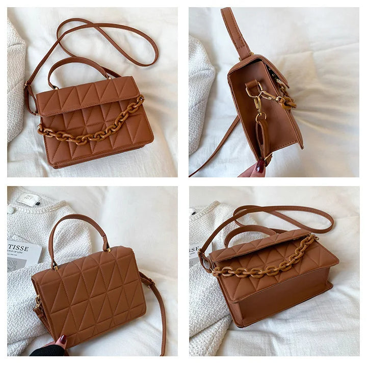 Bolsas pequenas xadrez quadradas