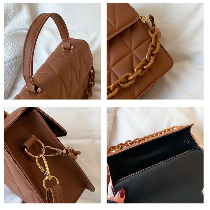 Bolsas pequenas xadrez quadradas