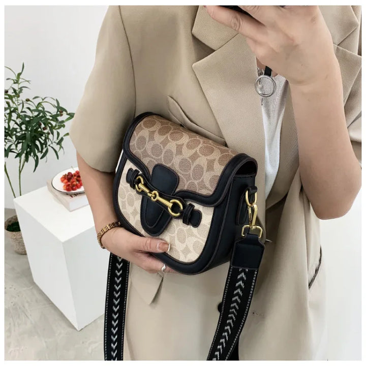 Bolsa de ombro retrô crossbody, 2 opções de alças