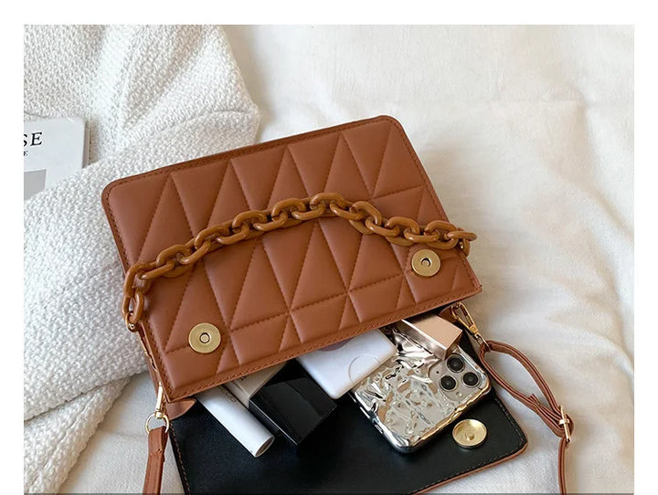 Bolsas pequenas xadrez quadradas