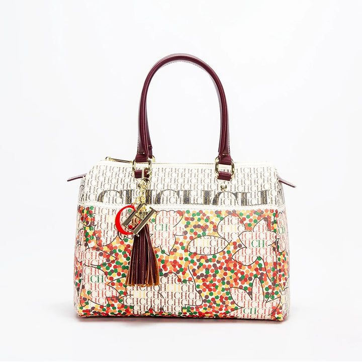 Bolsa crossbody colorida jacquard, design elegante e luxoso 💎