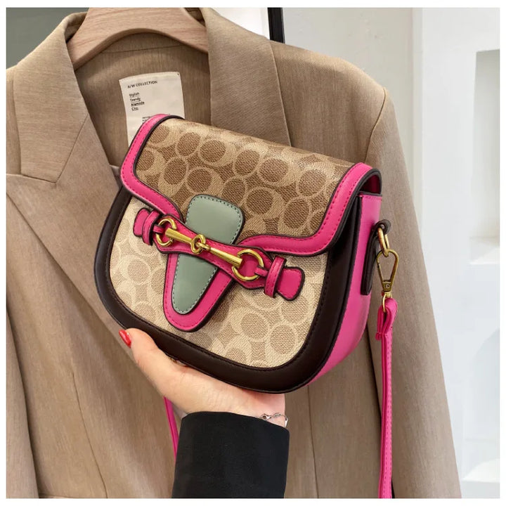 Bolsa de ombro retrô crossbody, 2 opções de alças