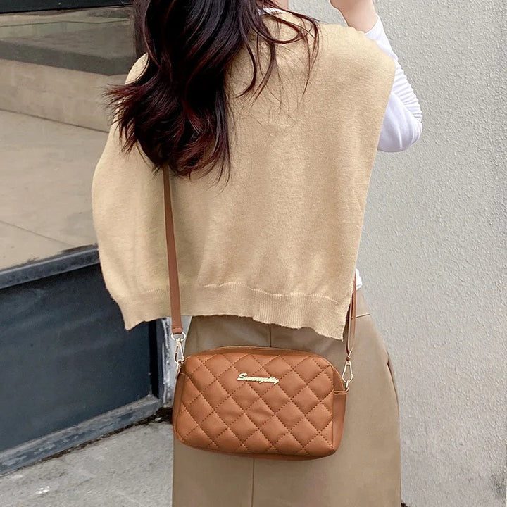 Bolsa tendência lingge bordado câmera feminina bolsa de ombro