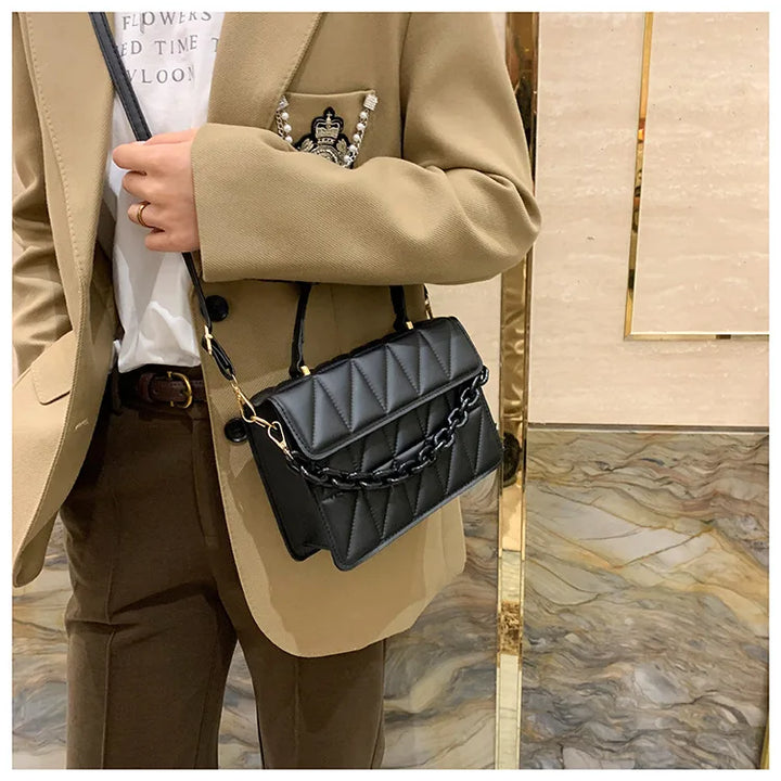 Bolsas pequenas xadrez quadradas