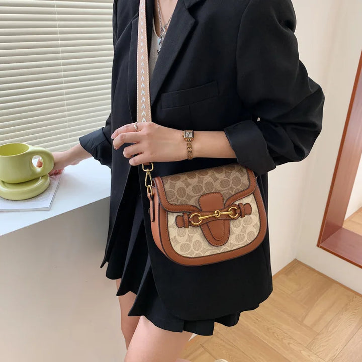 Bolsa de ombro retrô crossbody, 2 opções de alças