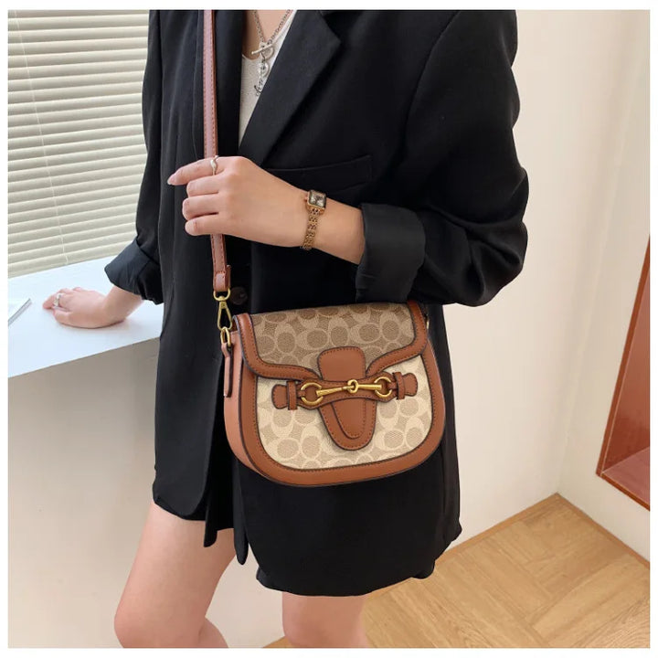 Bolsa de ombro retrô crossbody, 2 opções de alças