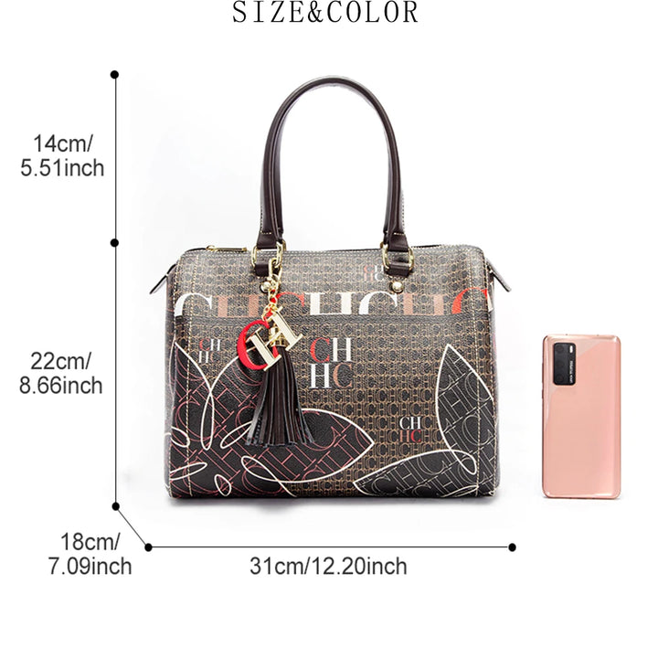 Bolsa crossbody colorida jacquard, design elegante e luxoso 💎