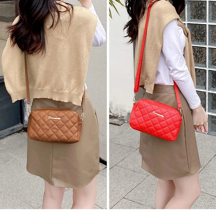 Bolsa tendência lingge bordado câmera feminina bolsa de ombro