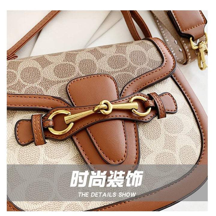 Bolsa de ombro retrô crossbody, 2 opções de alças