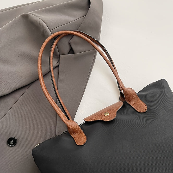 Bolsa tote feminina, nylon minimalista, tendência